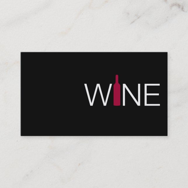 Red Wine Business Simple Card (Front)