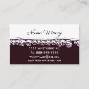 Red wine business winery vineyard business card