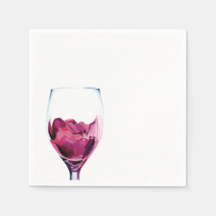 Red wine cabernet watercolor Paper Napkin