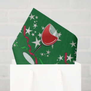 Red Wine Christmas Tissue Paper