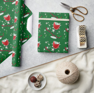 Red Wine Christmas Wrapping Paper