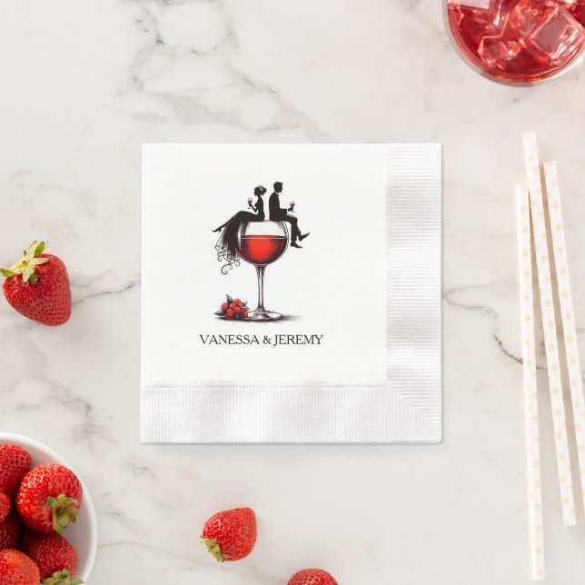 Red Wine Couple Napkin (Insitu)