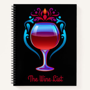 Red Wine Customizable  Notebook