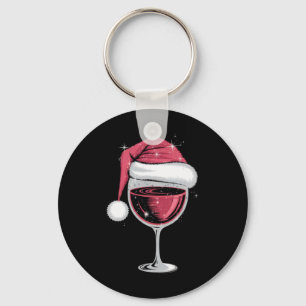 Red Wine Gl Christmas Funny Christmas Xmas  Key Ring