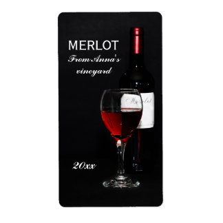 Red Wine glass and bottle