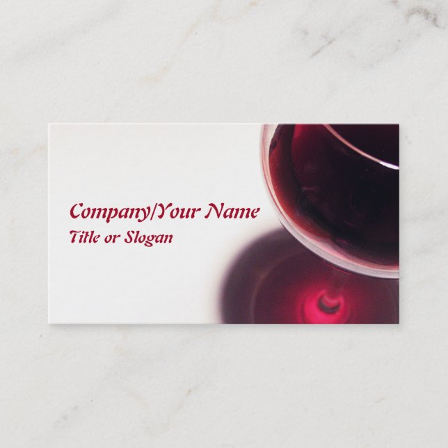 Red Wine Glass Business Card (Front)