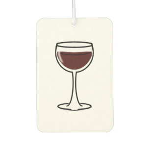 Red Wine Glass Car Air Freshener