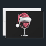 Red Wine Glass Christmas Funny Christmas Xmas  Holiday Card<br><div class="desc">Red Wine Glass Christmas Funny Christmas Xmas Santa</div>