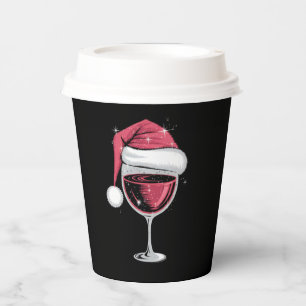Red Wine Glass Christmas Funny Christmas Xmas Paper Cups