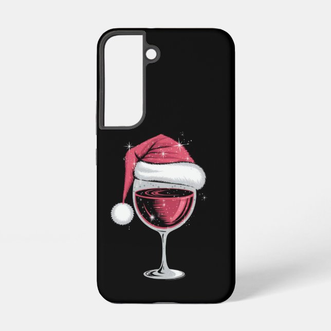 Red Wine Glass Christmas Funny Christmas Xmas  Samsung Galaxy S22 Case (Back)