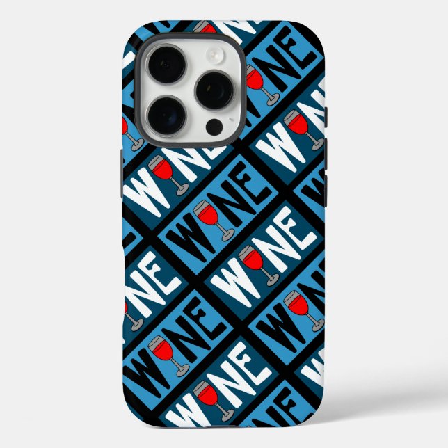 Red Wine Glass Pattern Case-Mate iPhone Case (Back)