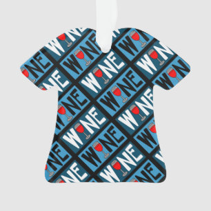 Red Wine Glass Pattern Ornament