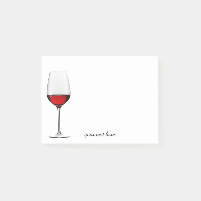 Red Wine Glass Post-It Notes (Front)