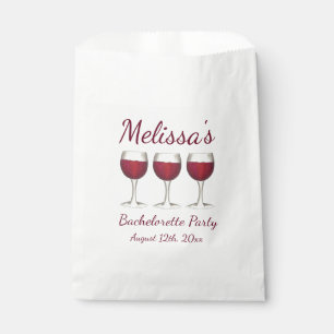 Red Wine Glasses Bachelorette Bridal Shower Party Favour Bags