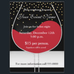Red Wine Gold & Black Chic Event Flyer Poster<br><div class="desc">Red Wine Gold & Black Chic Event Flyer Poster. Customise the front and the back of this with text.</div>