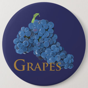 Red Wine Grapes 6 Cm Round Badge