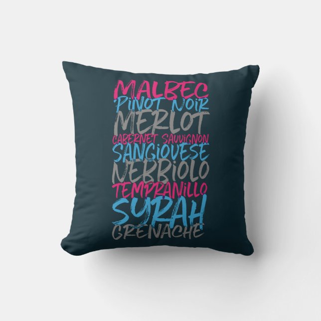Red Wine Grapes Cushion (Front)