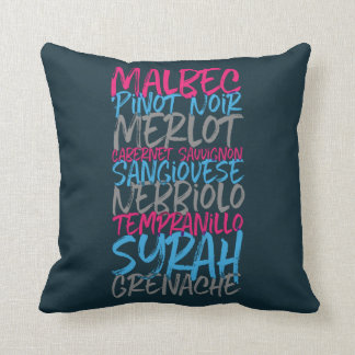 Red Wine Grapes Cushion