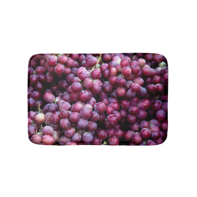 Red Wine Grapes: Luscious Background. Bath Mat (Front)