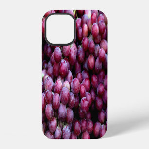 Red Wine Grapes: Luscious Background. iPhone 12 Case