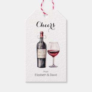 Red Wine Lover Cheers to You Gift Tags