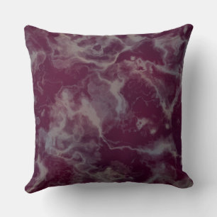 Red Wine Marble abstract Cushion