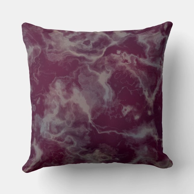 Red Wine Marble abstract Cushion (Back)
