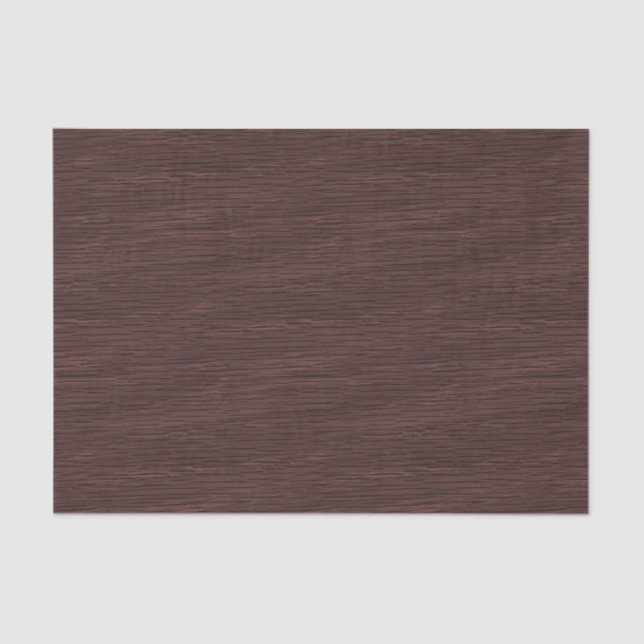 Red Wine Natural Oak Wood Grain Look Tissue Paper (Front)