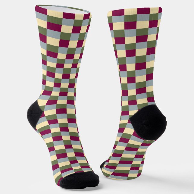 Red Wine on a Jungle Trip Colors Socks (Angled)