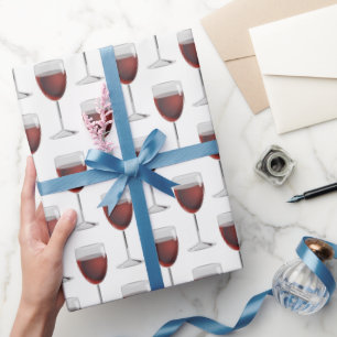 Red Wine On White Wrapping Paper