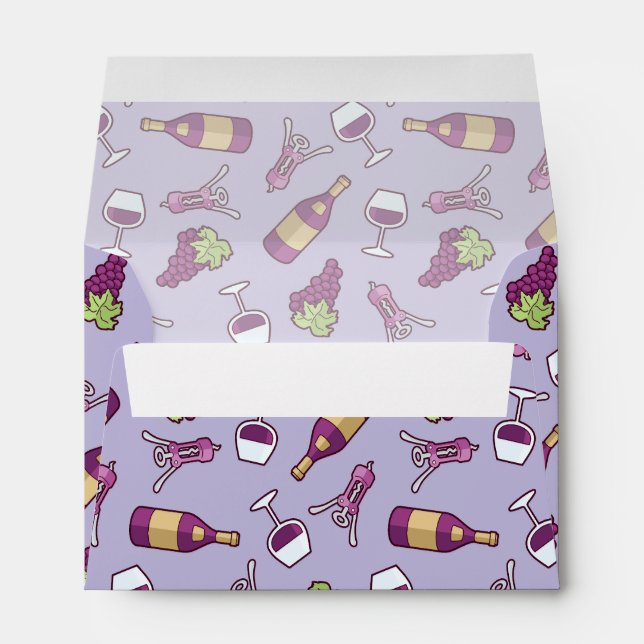 Red Wine Pattern Envelope (Back (Bottom))