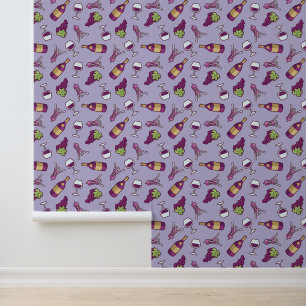 Red Wine Pattern Wallpaper