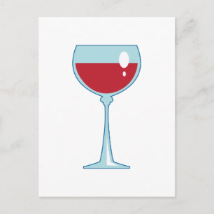 RED WINE POSTCARD