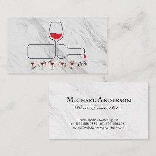 Red Wine Pour Logo Punch Card