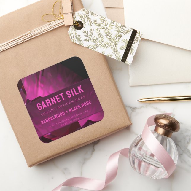 Red Wine Silk Elegant Modern Luxury Product Label (Gifting)