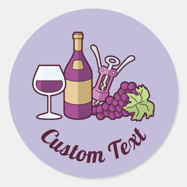 Red Wine Sticker (Front)