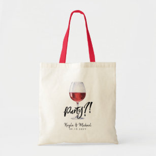 Red Wine Style Occassion Celebration Tote Bag