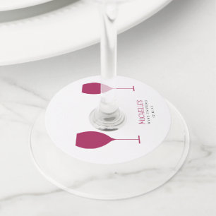 Red WIne Tasting Glass Tag