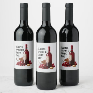 Red Wine Time Label