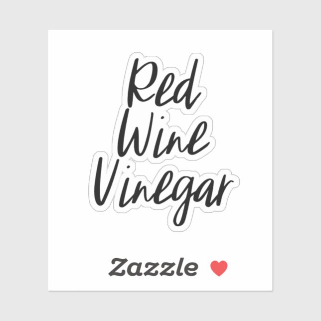 Red Wine Vinegar Storage Sticker (Sheet)
