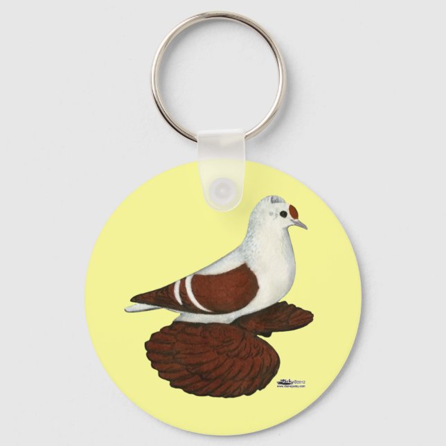 Red Wing Pigeon Key Ring (Front)