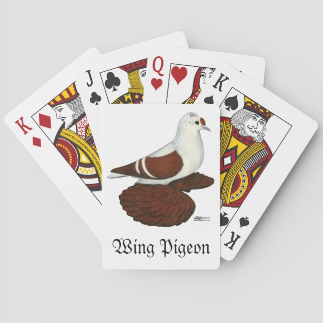 Red Wing Pigeon Playing Cards (Back)