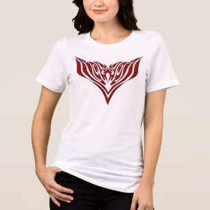 Red Winged Bird Neo-Tribal Tattoo Art Design Tri-Blend Shirt