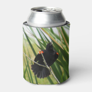 Red Winged Black Bird - Backyard Bird Can Cooler