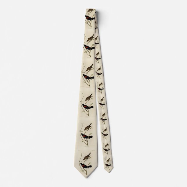 Red-winged Blackbird - Audubon's Birds of America Tie (Front)