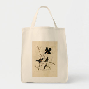 Red winged Blackbird - Audubon's Birds of America Tote Bag