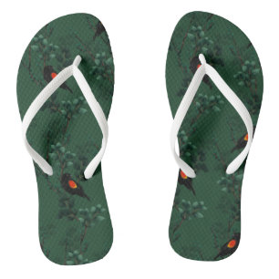 Red-Winged Blackbird Pattern Jandals