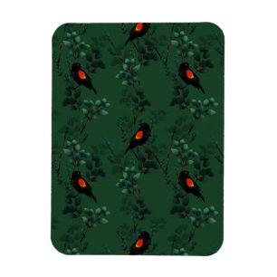Red-Winged Blackbird Pattern Magnet
