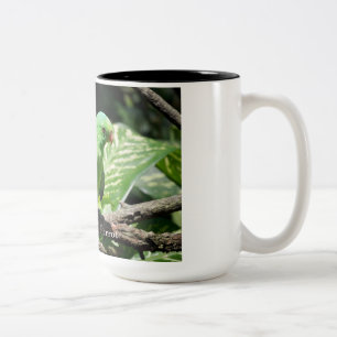 Red-winged Parrot on Tree Limb Two-Tone Coffee Mug