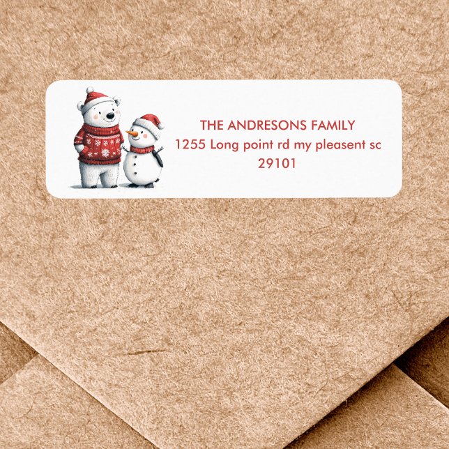 Red Winter Bear & Snowmen  | Winter Wonderland (Creator Uploaded)